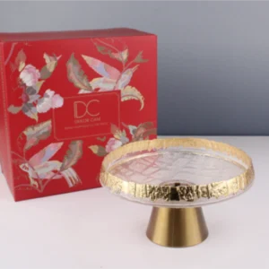 Gold Pedestal Serving Bowl 23 cm