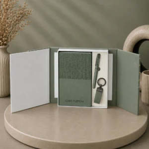 A5 Notebook, Roller Pen & Keychain Gift Set