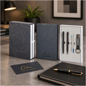 Executive Notebook, Pen Duo & Keychain Gift Set