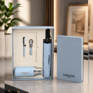 Premium Work & Travel Gift Set with Wallet, Flask & Umbrella