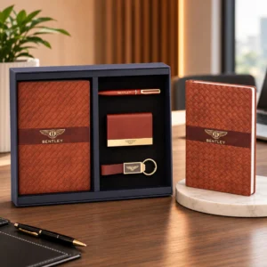 4 in 1 Premium Gift Set with Diary, Metal Pen, Keyring & Card Holder
